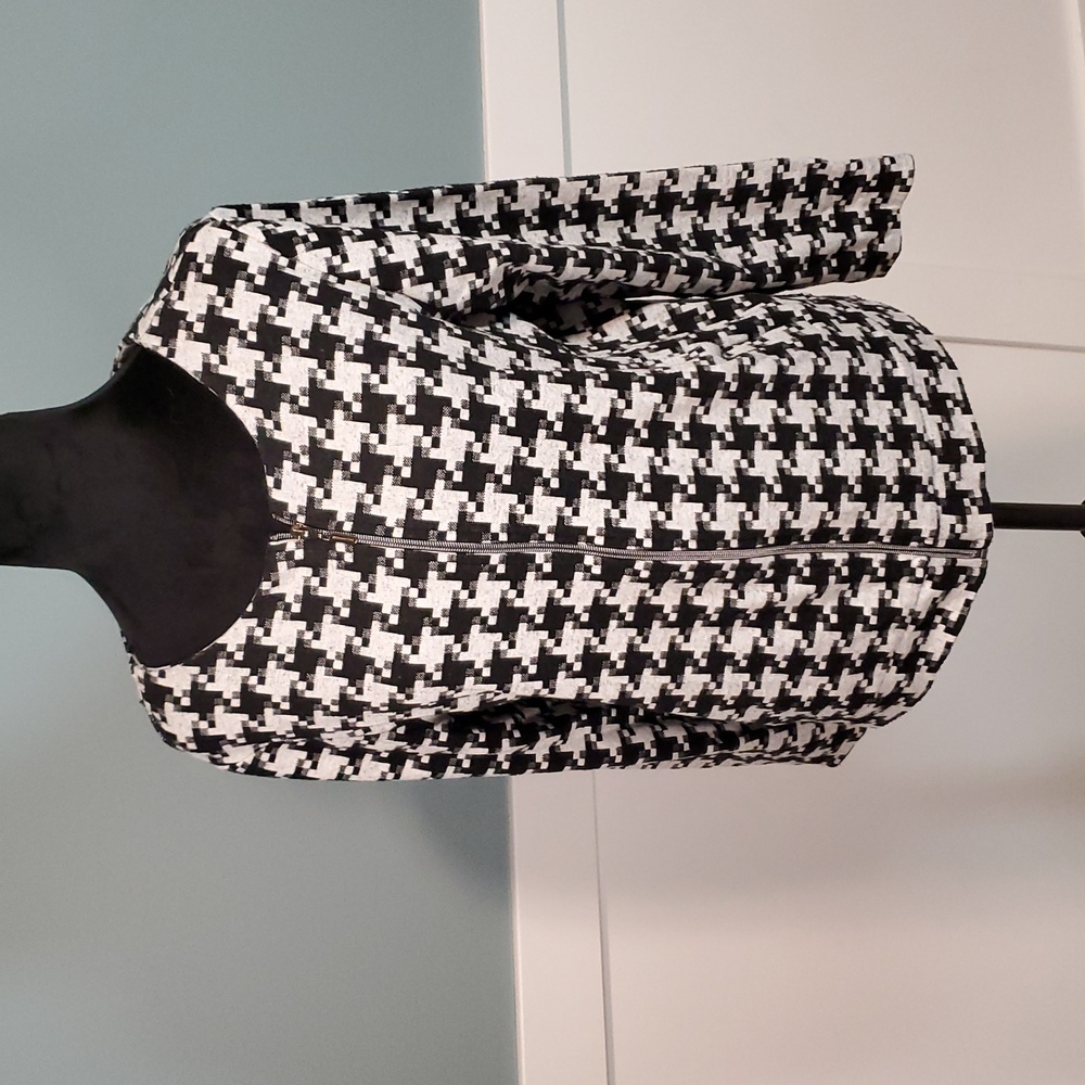Street One Houndstooth Knit Jacket/Blazer M/L